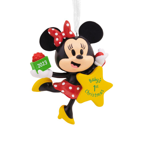 Hallmark Disney Minnie Mouse Baby's First Christmas 2023 Christmas Ornament