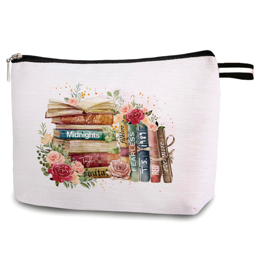 SUNFYCN Singer Swifiter Merch Album Makeup Bag Inspired Swift Merch Singer Merchandise TS Fans Music Lover Track List Album Song Lyrics Gift, Friend Birthday Christmas Cosmetic Bag (13CB098)