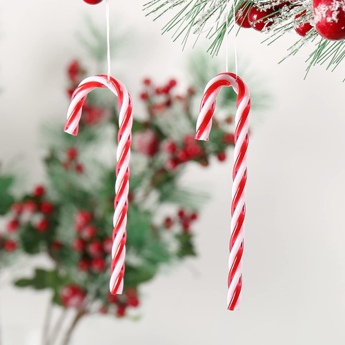 ToBeIT 64pcs Christmas Candy Canes Plastic Xmas Tree Hanging Ornaments Twisted Crutch Candy Canes for Xmas Crafts Indoor Outdoor Decor(64 pcs) ToBeIT 64pcs Christmas Candy Canes Plastic Xmas Tree Hanging Ornaments Twisted Crutch Candy Canes for Xmas Crafts Indoor Outdoor Decor(64 pcs)