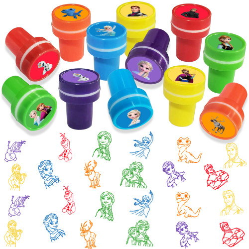 Frozen Birthday Party Supplies, 24pcs Frozen Themed Stampers, Frozen Party Favors, Frozen Birthday Party Decorations, Frozen Goodie Bag Stuffers
