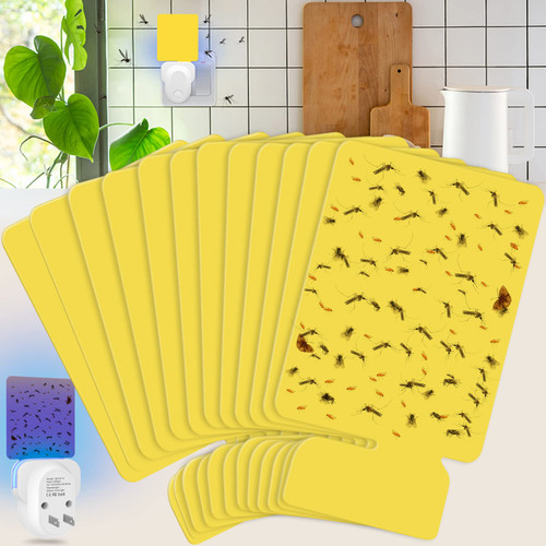 Flying Insect Trap Refill Kit, Indoor Plug-in Fly Trap Refill Sticky Glue Cards, Safe Non-Toxic Easy to Use Flying Insect Catcher Sticky Refill Kit for Flies, Gnats, Moths and Other Insects (12 PCS) Flying Insect Trap Refill Kit, Indoor Plug-in Fly Trap Refill Sticky Glue Cards, Safe Non-Toxic Easy to Use Flying Insect Catcher Sticky Refill Kit for Flies, Gnats, Moths and Other Insects (12 PCS)