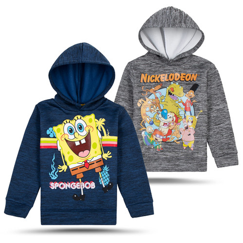 Nickelodeon 2 Pack Spongebob and Rugrats Soft Fleece Hoodies for Boys, Lightweight Graphic Pullover Sweatshirts Nickelodeon 2 Pack Spongebob and Rugrats Soft Fleece Hoodies for Boys, Lightweight Graphic Pullover Sweatshirts