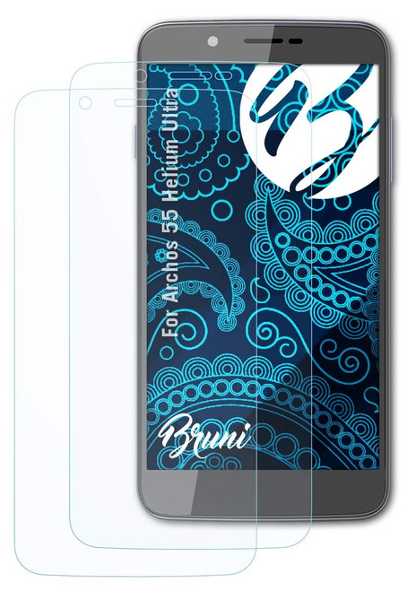 Bruni Screen Protector compatible with Archos 55 Helium Ultra Protector Film, crystal clear Protective Film (2X)