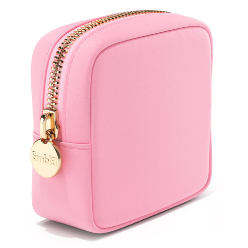 Embla Cosmetic Bag - Makeup Bag Travel Pouch, Toiletry Bags Cute Makeup Organizer, Nylon Zipper Pouches, Pink Black Coin Purse, Storage Bag Cosmetics Organizer, Make up bags Mini, Small, Large, Womens