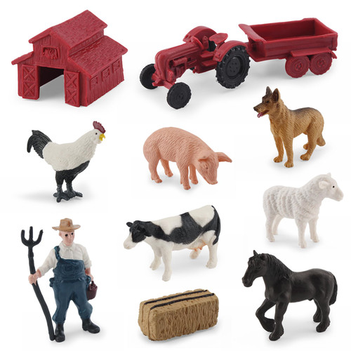 MEMOVAN Realistic Mini Barn Farm Toys Tractor Playset - Plastic Farm Animals Figurines Farm Cake Toppers Farm Figures Farmer Vehicle Toy Truck with Trailer for 3-12 Years Old Kids Boys Girls Toddlers MEMOVAN Realistic Mini Barn Farm Toys Tractor Playset - Plastic Farm Animals Figurines Farm Cake Toppers Farm Figures Farmer Vehicle Toy Truck with Trailer for 3-12 Years Old Kids Boys Girls Toddlers