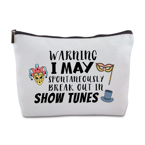 Theatre Gifts Zipper Makeup Bag Travel Cosmetic Bag Broadway Musical Gifts Hamilton Musical Merchandise Funny Gifts for Women for Birthday Gifts