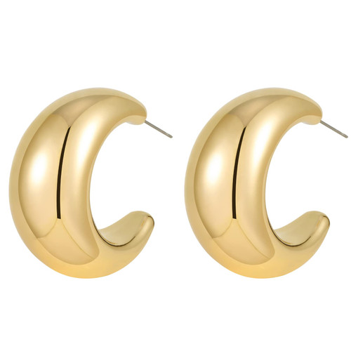 Apsvo Extra Large Drop Earring, Oversized Chunky Gold Hoop Earrings for Women Girl, Lightweight Hypoallergenic Gold Plated Big Earrings Fashion Jewelry (Hoop-Gold)