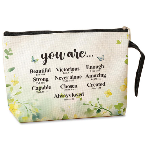 Inspirational Christian Gifts for Women Makeup Bag Encouragement Religious Gifts Makeup Zipper Pouch Bag Bible Verse Cosmetic Bag Scripture Christmas Birthday Gifts Skincare Bag for Her Bride to Be Inspirational Christian Gifts for Women Makeup Bag Encouragement Religious Gifts Makeup Zipper Pouch Bag Bible Verse Cosmetic Bag Scripture Christmas Birthday Gifts Skincare Bag for Her Bride to Be