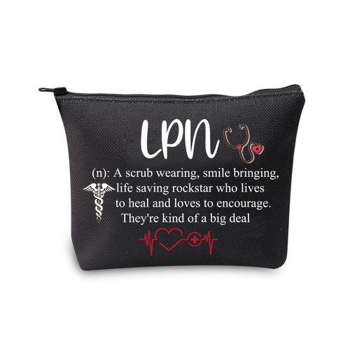 CMNIM LPN Licensed Practical Nurse Gifts Makeup Bag LPN Nurse Gifts Cosmetic Bag LPN Nursing Student Gifts Graduation Gifts (LPN Nurse Gifts Makeup Bag)