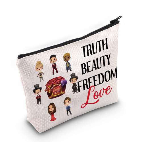 LEVLO Broadway Moulin Characters Cosmetic Bag Gift For Musical Theatre Fans Truth Beauty Freedom Love Broadway Make Up Zipper Pouch Bag(Truth Freedom Characters) LEVLO Broadway Moulin Characters Cosmetic Bag Gift For Musical Theatre Fans Truth Beauty Freedom Love Broadway Make Up Zipper Pouch Bag(Truth Freedom Characters)