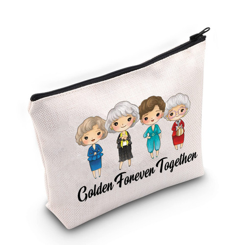 WZMPA TV Show Fans Cosmetic Bag Fans Inspired Gift Golden Together Forever Makeup Zipper Pouch Bag For Women Girls (Golden Together Forever)