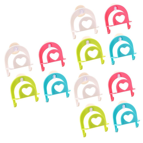 Cabilock 12 PCS Plastic Hooks for Hanging Suction Cup Hook Wall Hanging Hooks Kitchen Plastic Hooks Hook Rail Wall Mounted Hook Wall Mounted Hangers Coat Hanger Wall-Mounted