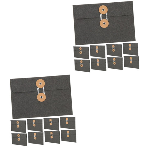 MAGICLULU 20 Pcs Envelope Paper Bag Media Storage Document Bill Storage Pocket Pockets Paper Envelopes with Document Organizer Project File Jacket Folder Bag Kraft Paper Student Postcard