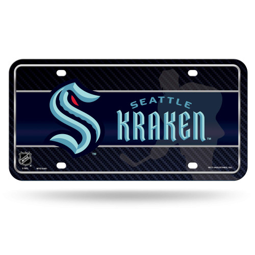 Rico Industries NHL Seattle Kraken Metal License Plate Tag 6 x 11.5-"