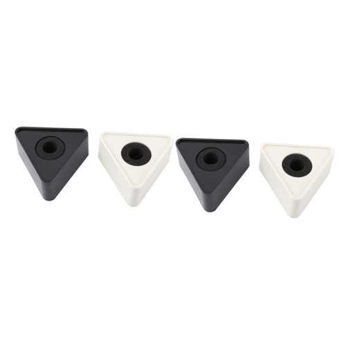 ERINGOGO 4 Pcs Interview Mic Logo Microphone Flag Interview Logo Cube Injection Molding Square Cube Microphone Square Cube Mic Logo Stand Interview Logo Stand Prop Handheld Protector