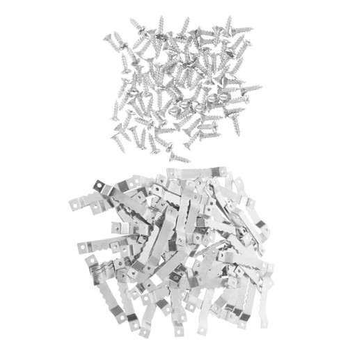 OSALADI 100pcs Sawtooth Photo Frame Hook Picture Hanging Kit Picture Frame Hooks Canvas Hangers for Walls Picture Hanging Nails Frame Hanger Stainless Steel Wall Hanger Wall-Mounted