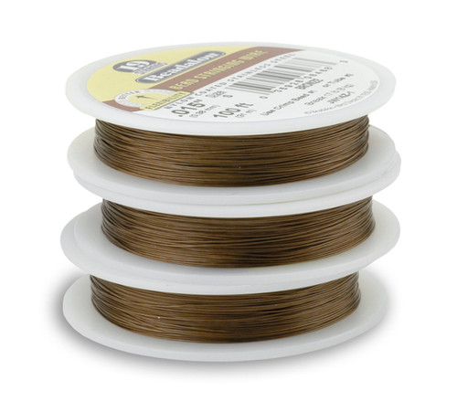 Beadalon 19-Strand 0.010" (0.25 mm) 30 ft (9.1 m) Bronze Bead Stringing Wire