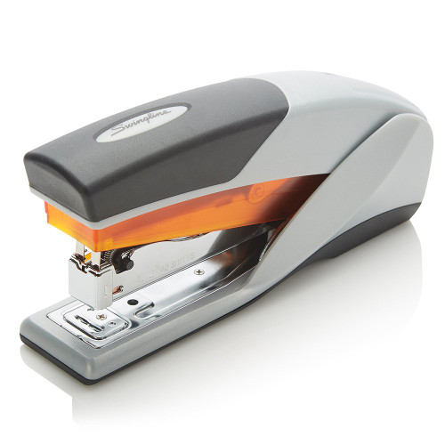 Swingline Stapler, Full Strip Desktop Stapler, 25 Sheet Capacity, Reduced Effort, Optima 25, Gray/Orange (66402)