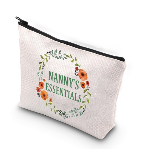 XYANFA Nanny Gift Nanny Makeup Bag Grandma Babysitter Caregiver Thank You Gift Birthday Gift Nanny Zipper Pouch Nanny Cosmetic Bag (NANNY'S ESSENTIALS) XYANFA Nanny Gift Nanny Makeup Bag Grandma Babysitter Caregiver Thank You Gift Birthday Gift Nanny Zipper Pouch Nanny Cosmetic Bag (NANNY'S ESSENTIALS)