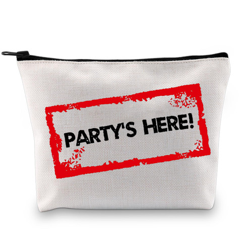 XYANFA NJ Shore Reality TV Show Inspired Makeup Bag Party's Here Reality J Shore TV Show Fans Gift Zipper Pouch (PARTY'S HERE!)