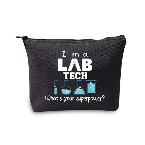 G2TUP Lab Technician Cosmetic Bag Gift For Laboratory Technician Lab Tech I' m a Lab Tech What's Your Superpower (Lab Technician makeup bag)