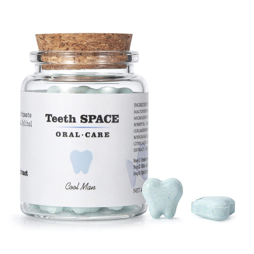 TeethSPACE Eco Friendly Travel Size Toothpaste Tablets,Teeth Whitening&Fresh Breath,Natural Blueberry Flavor,Fluoride Free,TSA Compliant,Plastic-Free,65 Tablets TeethSPACE Eco Friendly Travel Size Toothpaste Tablets,Teeth Whitening&Fresh Breath,Natural Blueberry Flavor,Fluoride Free,TSA Compliant,Plastic-Free,65 Tablets
