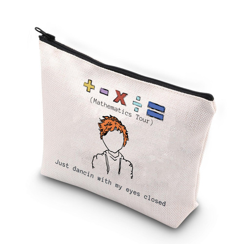 WCGXKO Album Inspired Gift Sing Song Makeup Bag Singer's Merchandise Music Lover Zipper Pouch Makeup Bag (Mathematics)
