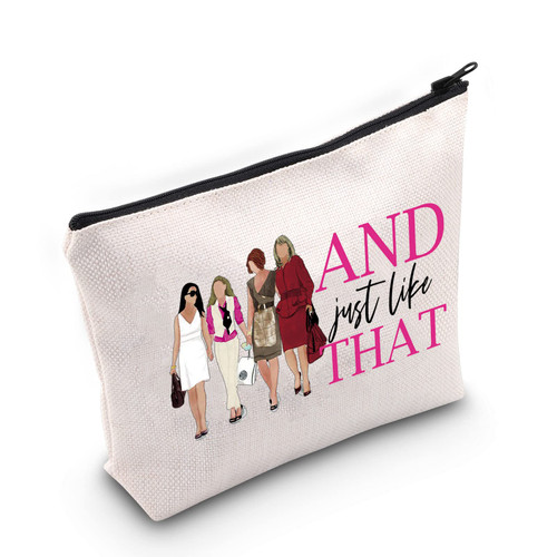 WZMPA TV Show Fan Cosmetic Makeup Bag TV Show Inspired Gift And Just Like That Makeup Zipper Pouch Bag For Women Girls (And Just Like)