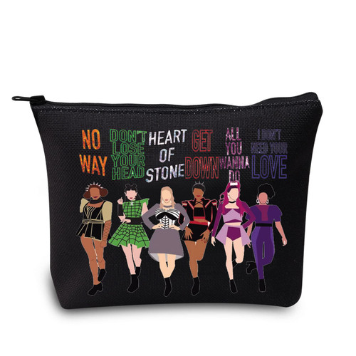 LEVLO Broadway Queen Cosmetic Make Up Bag Gift For Musical Theater Lover Six Queen Musical Make Up Zipper Pouch Bag (Six Queen Black) LEVLO Broadway Queen Cosmetic Make Up Bag Gift For Musical Theater Lover Six Queen Musical Make Up Zipper Pouch Bag (Six Queen Black)