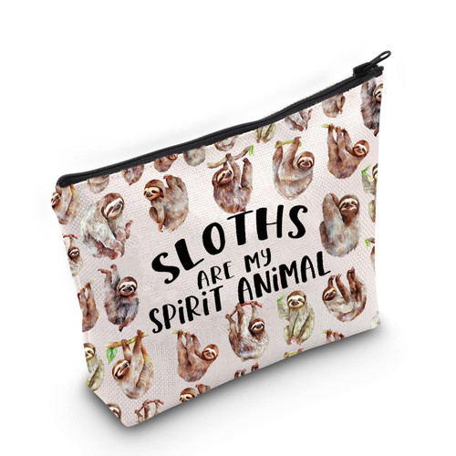LEVLO Funny Sloth Cosmetic Make Up Bag Sloth Lover Inspired Gift My Spirit Animal Is A Sloth Makeup Zipper Pouch Bag Sloth Merch(Sloths) LEVLO Funny Sloth Cosmetic Make Up Bag Sloth Lover Inspired Gift My Spirit Animal Is A Sloth Makeup Zipper Pouch Bag Sloth Merch(Sloths)