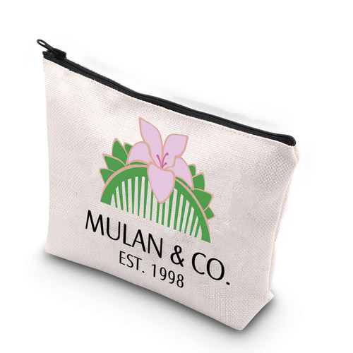 TSOTMO Princess Merchandise Mulan Est 1998 Zipper Pouch Bag Pencil Bag Birthday Gift For Daughter Niece Granddaughter (MULAN EST. 1998)