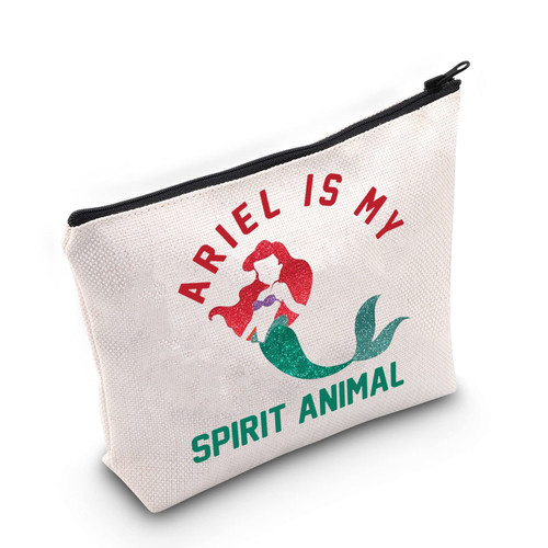 LEVLO Mermaid Ariel Cosmetic Make Up Bag Mermaid Ariel Lover Gift Ariel Is My Spirit Animal Mermaid Makeup Zipper Pouch Bag(Ariel Spirit Animal) LEVLO Mermaid Ariel Cosmetic Make Up Bag Mermaid Ariel Lover Gift Ariel Is My Spirit Animal Mermaid Makeup Zipper Pouch Bag(Ariel Spirit Animal)