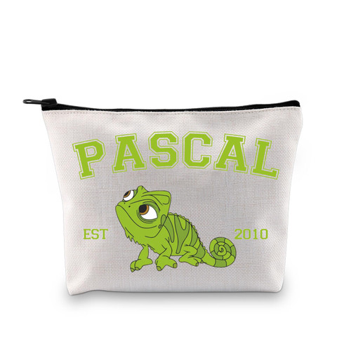XYANFA Pascal Makeup Bag Long Hair Princess Inspirational Gifts Movie Fans Gifts Magic Kingdom Lover Gift Zipper Pouch Bag (PASCAL EST 2010)