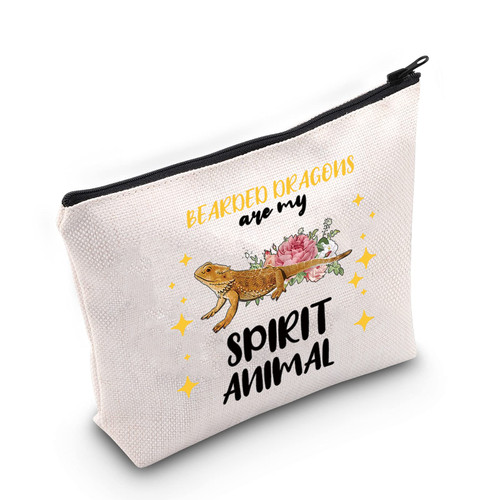 LEVLO Funny Bearded Dragon Cosmetic Make Up Bag Bearded Dragon Lover Inspired Gift Bearded Dragons Are My Spirit Animal Makeup Zipper Pouch Bag (Bearded Dragons Spirit) LEVLO Funny Bearded Dragon Cosmetic Make Up Bag Bearded Dragon Lover Inspired Gift Bearded Dragons Are My Spirit Animal Makeup Zipper Pouch Bag (Bearded Dragons Spirit)