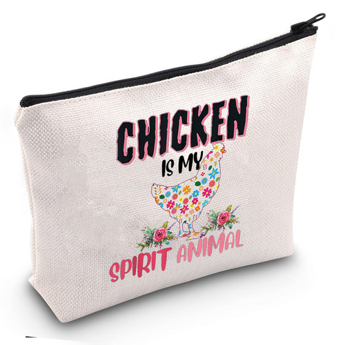 LEVLO Funny Chicken Cosmetic Make up Bag Animal Lover Gift Chicken Is My Spirit Animal Makeup Zipper Pouch Bag Chicken Lover Gift (Chicken Spirit Animal) LEVLO Funny Chicken Cosmetic Make up Bag Animal Lover Gift Chicken Is My Spirit Animal Makeup Zipper Pouch Bag Chicken Lover Gift (Chicken Spirit Animal)