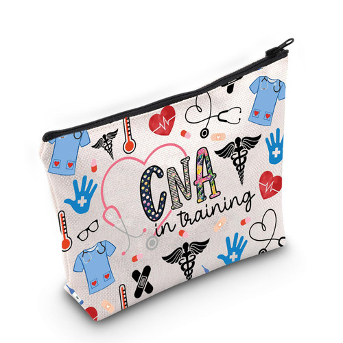 JNIAP CNA Nurse Makeup Bags Certified Nursing Assistant Gifts CNA Zipper Pouch CNA Bags For Work CNA Toiletry Bag (cna)