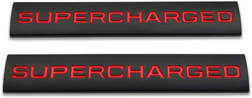 Mliyany 2pcs Metal Supercharged Emblem Car Logo Premium Auto Badge Rear Trunk Sticker Side Fender Decal (Black&red) Mliyany 2pcs Metal Supercharged Emblem Car Logo Premium Auto Badge Rear Trunk Sticker Side Fender Decal (Black&red)