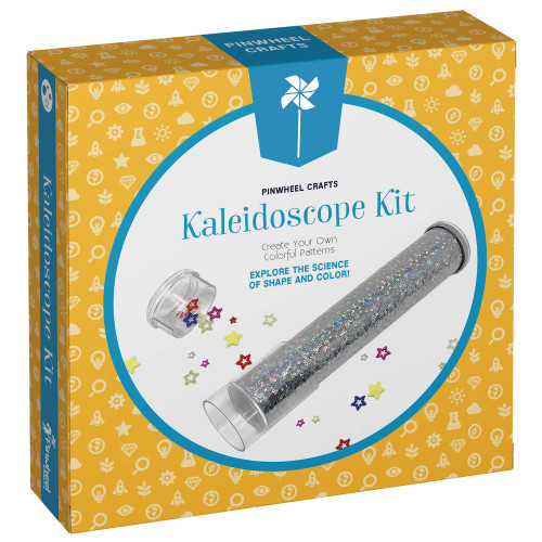 Pinwheel Crafts Kaleidoscope Kit for Kids - DIY Colorful Kaleidoscope Toy Educational Science Kit with Glowing Stars, Kids Crafts and STEM Building Toys, Arts and Crafts Science Experiments