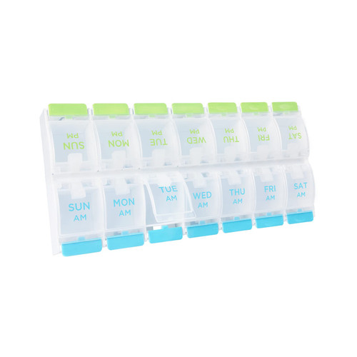 BYVOV AM PM 7 Day Pill Organizer Weekly, 2 Times a Day Medicine Organizer,Large Travel Pill Organizer Case for Pills,Vitamin,Supplements,Medication