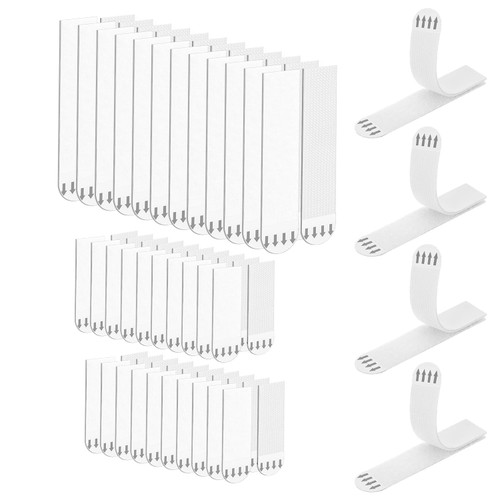 20 Pairs of Small+16 Pairs of Large Command Strips Velcro Command Strips Command Picture Hanging Strips?Non Destructive and Detachable Command Strips Heavy Duty?Suitable for Christmas Decorations