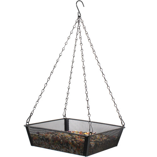 Hanging Bird Feeder Tray,Metal Mesh Hanging Food Tray Feeders, Seed Platform for Bird Feeders,Outdoor Garden Decoration for Wild Backyard Attracting Birds (1 Pack) Hanging Bird Feeder Tray,Metal Mesh Hanging Food Tray Feeders, Seed Platform for Bird Feeders,Outdoor Garden Decoration for Wild Backyard Attracting Birds (1 Pack)