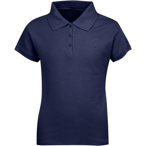 Premium Wear Junior Girl Short Sleeve Polo Shirts - Navy Medium