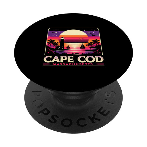 Cape Cod MA Travel Vacation Tourist Souvenir Retro PopSockets Standard PopGrip