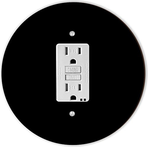 Rikki Knight RND-GFISINGLE-163 Round Single GFI Light Switch Plate, Black