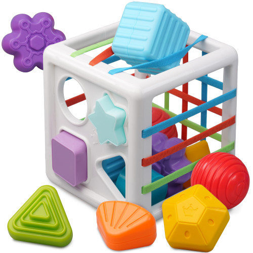 LiKee Montessori Toys for 1+ Year Old, Shape Sorter Baby Toys for Boys Girl Birthday Gift, Colorful Infant Toddler Toy, 10pcs Sensory Blocks Developmental Learning &Fine Motor Skill 18+ Month LiKee Montessori Toys for 1+ Year Old, Shape Sorter Baby Toys for Boys Girl Birthday Gift, Colorful Infant Toddler Toy, 10pcs Sensory Blocks Developmental Learning &Fine Motor Skill 18+ Month