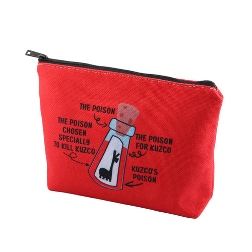 ZJXHPO Emperors Makeup Bag The Poison Chosen Specially To Kill Makeup Zipper Pouch Bag For Her Llama Travel Case (Pink Llama Poison)