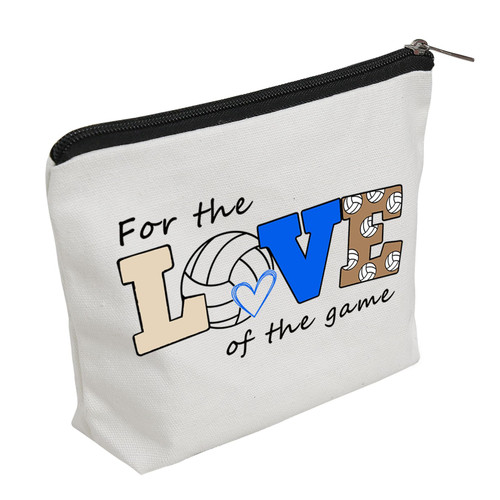 WZJHCL Volleyball Lover Gift Volleyball Player Makeup Pouch Bag Volleyball Coach Appreciation Gift Volleyball Team Inspired Gift (Volleyball Love)