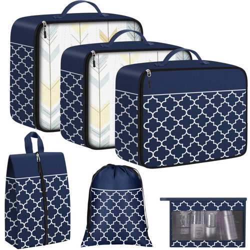 StorageRight Packing Cubes, 6 Set Suitcase Organizer Bags, Packing Cubes for Suitcases, Luggage Organizer for Travel Accessories Travel Essentials, Travel Bags Organizer for Luggage (Blue) StorageRight Packing Cubes, 6 Set Suitcase Organizer Bags, Packing Cubes for Suitcases, Luggage Organizer for Travel Accessories Travel Essentials, Travel Bags Organizer for Luggage (Blue)