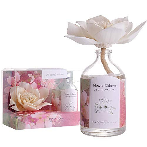 Rose Cottage 3.4oz Lavender Reed Diffuser Set Scented Sticks Oil Diffuser Room Fragrance Aromatherapy Air Freshener for Home and Office Christmas Set