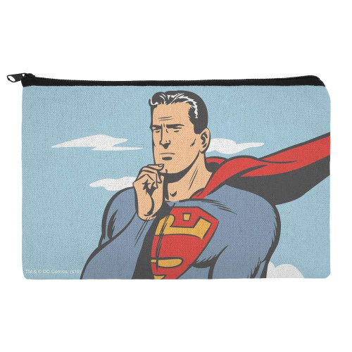GRAPHICS & MORE Superman Thinking Makeup Cosmetic Bag Organizer Pouch